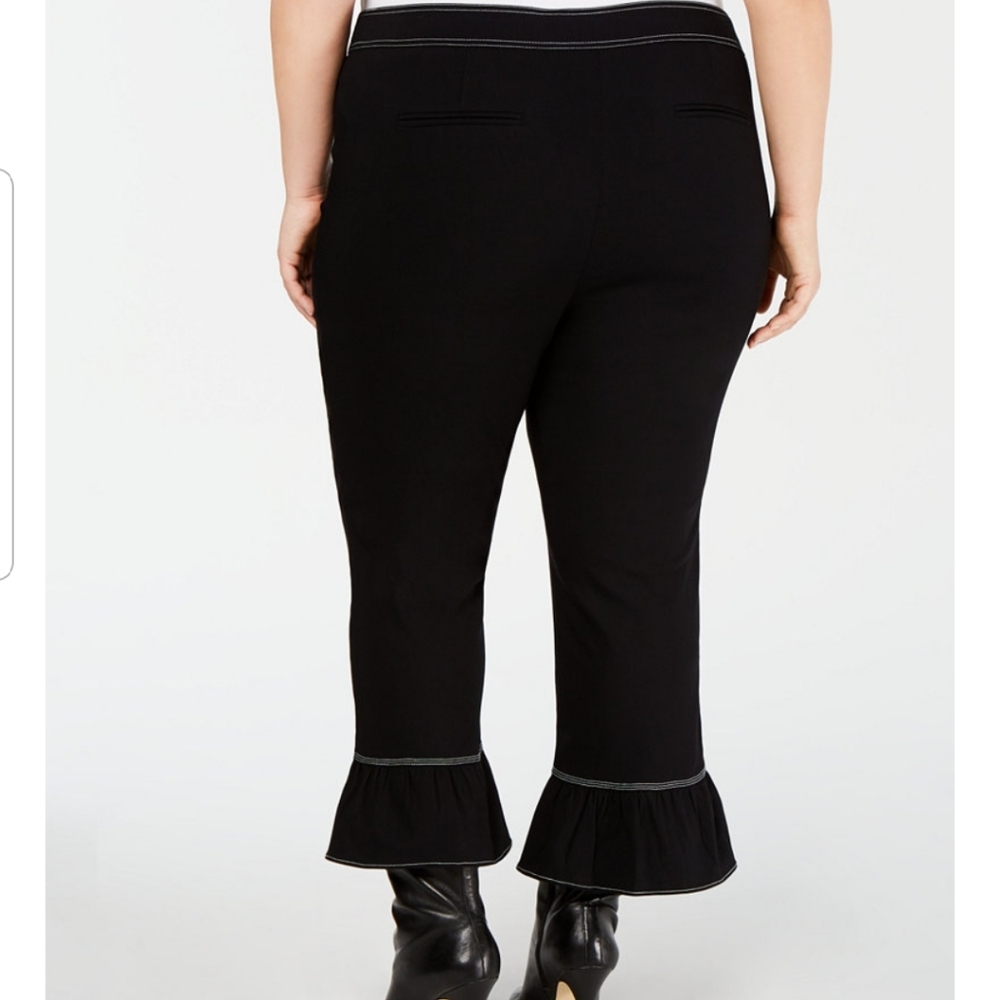 I.N.C. Plus Size Contrast-Stitch Bell-Hem  - Picture 3 of 8